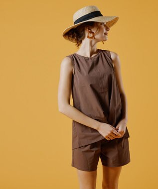 San-ai Resort（三愛水着楽園） 【カップ付きセット水着】タンキニ セット水着　無地【Ungrid（アングリッド）】 ブラウン