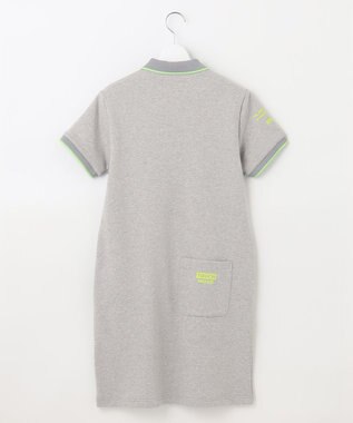 PW CIRCULUS 【WOMEN】【洗える】裏毛 ロゴ ポロ ワンピース ゴルフウェア レディース ライトグレー