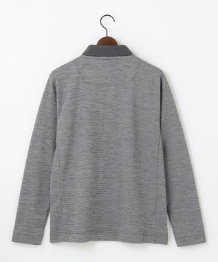 JOSEPH ABBOUD MOUNTAIN 【ソフト/吸水速乾/ライナードッキング対応】メランジバック メッシュ ジップ カットソー グレー系