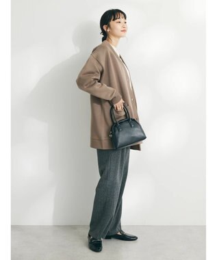 CRAFT STANDARD BOUTIQUE ニットフリースＶネックカーディガン Brown
