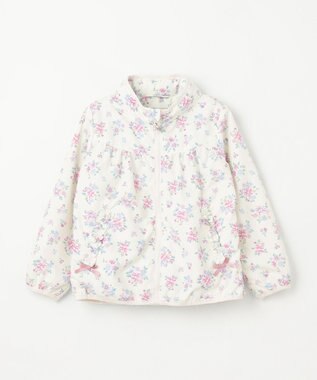 ANY KIDS 裾ペプラム 花柄 ブルゾン エクリュ系