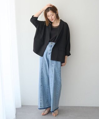 YECCA VECCA 【マシンウォッシャブル】シアージャケット Black