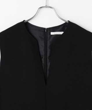 #Newans 【洗濯機可】キーネックジャンパースカート ブラック