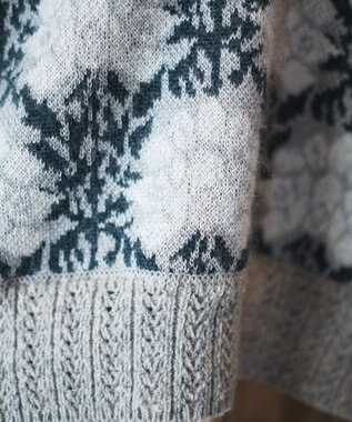 muuc 〈うっとり柔らか上質な極細繊維〉〈前身頃は希少なモヘアとシルク×後ろ身頃はウール100%〉フラワージャカード ベスト グレー