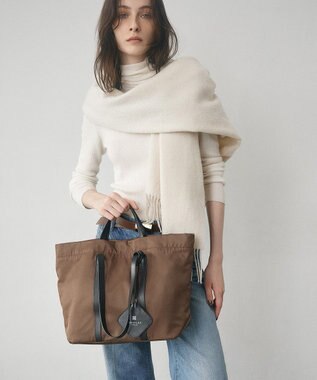 TOPKAPI 【TREASURE TOPKAPI】ナイロン レザー ハンドル A4 トートバッグ ブラウン