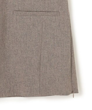 uncrave ウォッシャブルウールライクツイル ジレ シャンブレーチャコール