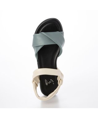 ing <ing>「もちっと新感覚」ソフトストレッチサンダル ブルーコンビ