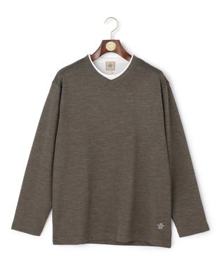 J.PRESS MEN 【WEB・一部店舗限定】フェイクレイヤード ロングスリーブTシャツ カーキ系