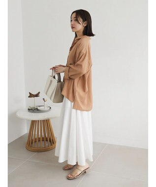 Green Parks インド綿 ボリュームポプリンスカートII Off White