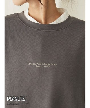 CRAFT STANDARD BOUTIQUE ＰＥＡＮＵＴＳ裏起毛スウェットクルー Charcoal Gray