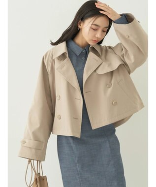 earth music&ecology ショートトレンチコート Beige