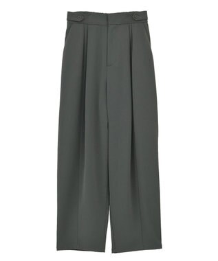 earth music&ecology タックコクーンパンツ Charcoal Gray