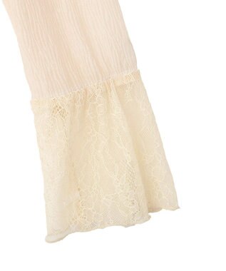 YECCA VECCA 袖レースシアートップス Ivory