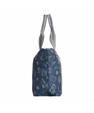 ACE BAGS & LUGGAGE 【雑誌掲載】 HAyU × ace.  フォールディング 折り畳みトートバッグ 猫柄 22L 17861 ネイビー柄