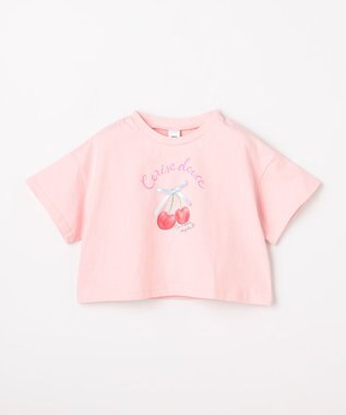 ANY KIDS 【綿100%】オーバーサイズ 半袖Tシャツ ピンク