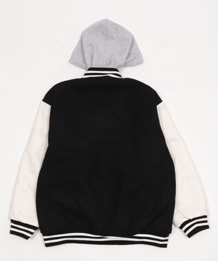 WEGO 2WAYフード付きビッグスタジャン ブラック