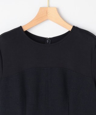 組曲 L 【先行予約】メランジレノクロス ドッキングワンピース ネイビー系