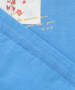 組曲 KIDS 【150-160㎝】夏休みの絵日記 Tシャツ シーブルー系