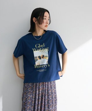 Green Parks フォトプリントボックスＴシャツ Navy
