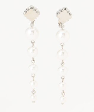 TOCCA LONG PEARL CLOVER EARRINGS イヤリング シルバー系
