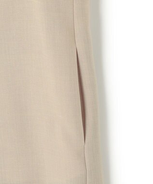 ICB ドライアセテートスラブ 8分袖ジャケット サンドベージュ