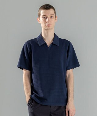 JOSEPH HOMME 【WEB限定】【オリジナル素材/シワになりにくい】ライトタックジャージー　スキッパー ネイビー系