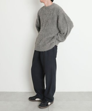 WEGO 【暖パンツ/SMLサイズ展開】裏ベロアシェフパンツ ブラック中濃色