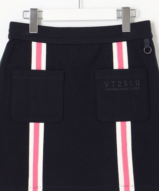 23区GOLF 【WOMEN】ミラノリブ裏起毛 ライン スカート ネイビー系