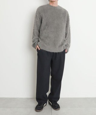 WEGO 【暖パンツ/SMLサイズ展開】裏ベロアシェフパンツ ブラック中濃色