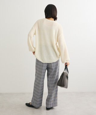 Green Parks シアーゆったりニットプルオーバー Off White