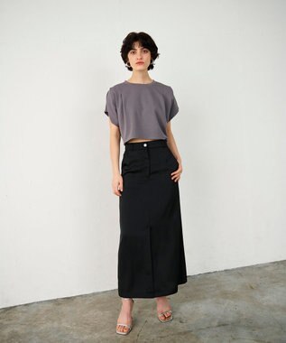 GRACE CONTINENTAL タックショートトップ グレー