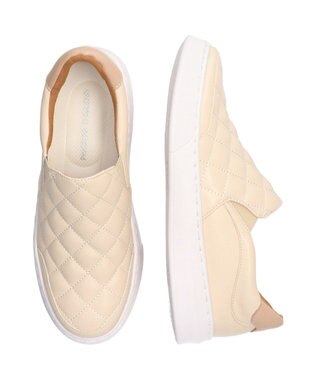 Bridget Birkin 【PARADIS COULEUR】キルティング軽量スリッポンスニーカー ベージュ