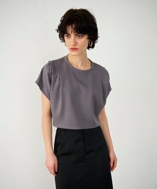 GRACE CONTINENTAL タックショートトップ グレー