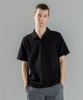 JOSEPH HOMME 【WEB限定】【オリジナル素材/シワになりにくい】ライトタックジャージー　スキッパー ブラック系