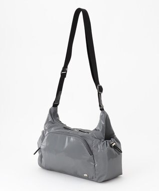 LA BAGAGERIE メタリックドロストポケット　ショルダーバッグ グレー