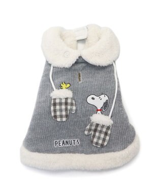 PET PARADISE スヌーピー 手袋 ポンチョ   中型犬 大型犬 グレー