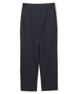 UNFILO マイビューティ テーパードパンツ ネイビーストライプ