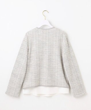 ANY SIS 【2SET】ウォッシャブルジャケット × ブラウス セット グレーミックス