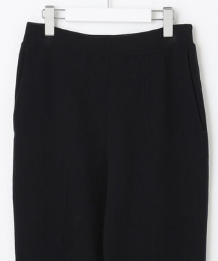 自由区 【洗える/セット可】レーヨンストレッチ テーパードパンツ ブラック系