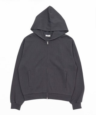 WEGO 【ユニセックス着用ITEM/SMLサイズ展開】ボンディングZIPパーカー ブラック中濃色