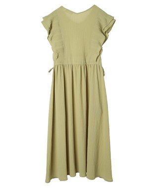 Green Parks ■ＥＳＣＡＲ　ピンタックフレアスリーブワンピース Lime Green