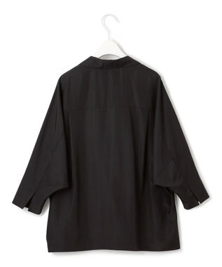 ICB 【接触冷感・UVケア・速乾・洗える】シルクエステルタフタ ブラウスジャケット ブラック系
