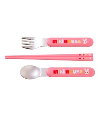 MIKI HOUSE HOT BISCUITS パズルブロックシリーズ ランチグッズギフトセット【BOX付き】 ピンク