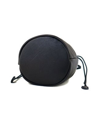 FOLNA RD ソフトレザー2WAY巾着ショルダーバッグ ブラック