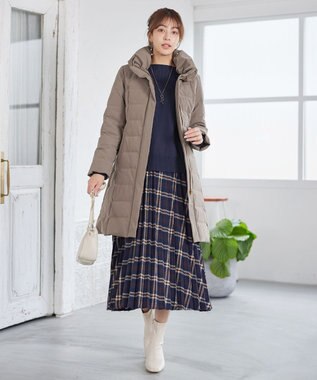 Tiaclasse 【安田美沙子さん着用】チェックプリーツスカート ネイビー