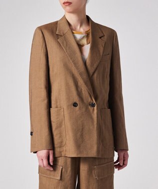 Paul Smith レーヨンリネン ダブルジャケット キャメル