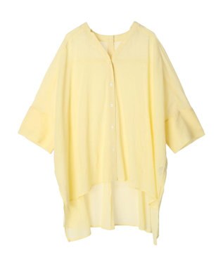 AMERICAN HOLIC バックギャザーＶネックシアーシャツ Light Yellow