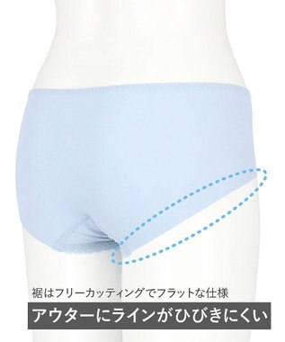 Wing ショーツ 【スタイルアップブラ】 KB2900とペア アウターにひびきにくい(バック裾) やさしいフィット感 はきこみ丈あさめ KF2990 ウイング／ワコール ブルー