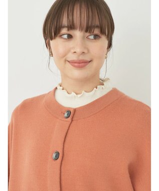 earth music&ecology やわらかタッチミドル丈カーディガン Orange
