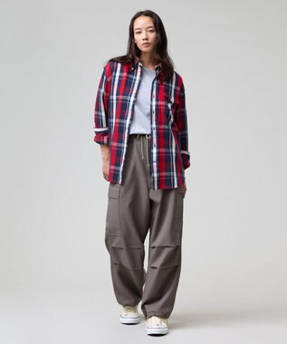 J.PRESS MEN 【AaronChang】【UNISEX】ヘビーフランネル シャツ / オーセンティックフィット ネイビー系4